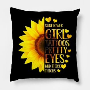 Tattoos Girl Pretty Eyes Pillow
