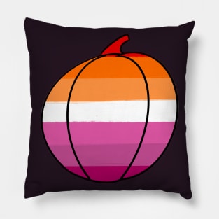 Lesbian pumpkin (dark background) Pillow