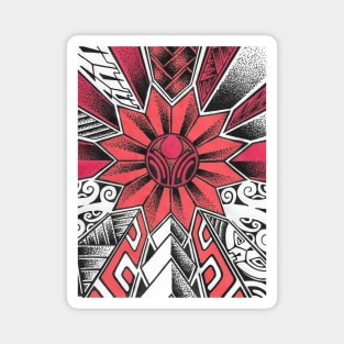 Tatoo art red white black Magnet