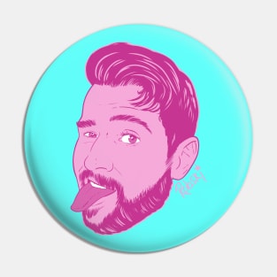 Dan stick your... tongue out! - pink Pin