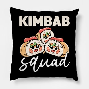 Kimbap Squad Kawaii Japanese Foodie Fun Pillow