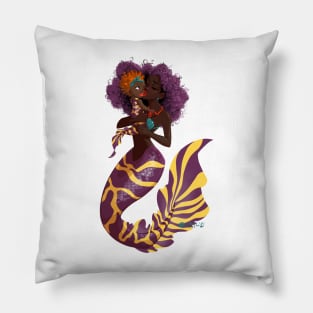 Mommy Daughter Mermaids Pillow