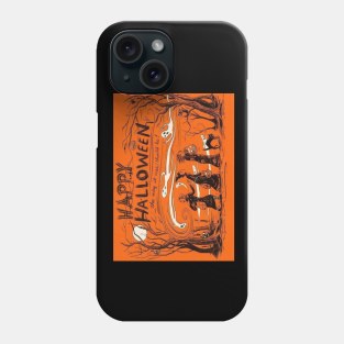 Retro Vintage "Happy Halloween" Spooky Season Trick or Treat Witches Phone Case