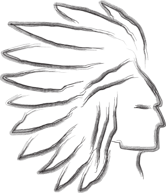 Native american indian chief Kids T-Shirt by mypointink