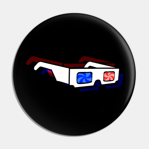 3D Hypno Glasses Pin by Jackal Heart Designs