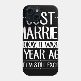 1 Wedding Anniversary Just Married Phone Case