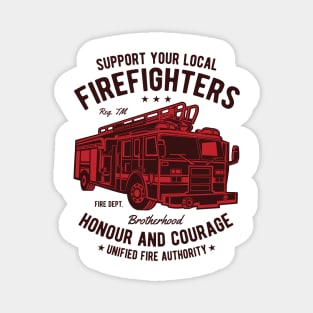 support your firefighters Magnet