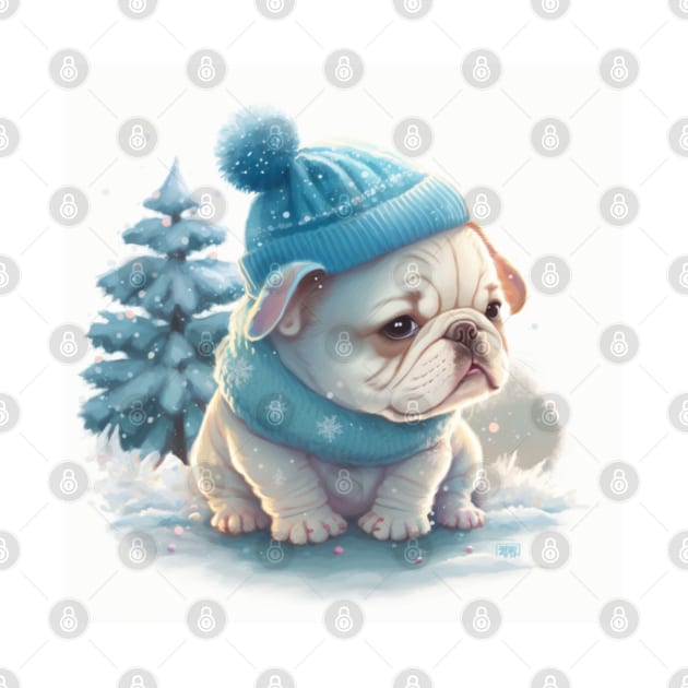 Winter Frenchie baby by Newtaste-Store