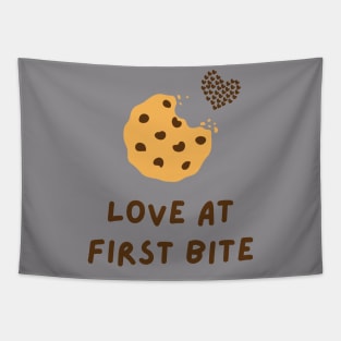 Cuter Love At First Bite Cookie T-Shirt Design Tapestry