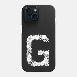 Floral Letter G Phone Case