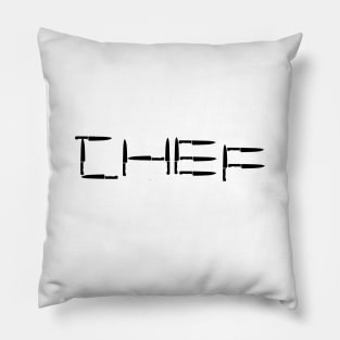 Chef Knife Typography Pillow