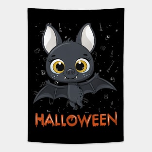 Trick or treat Funny cute bat Halloween cute scary little bat Tapestry