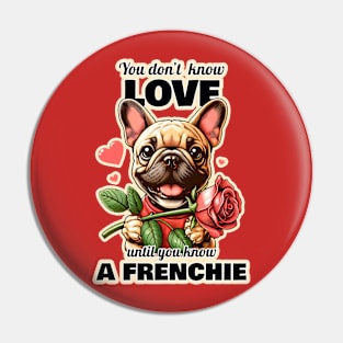 French Bulldog Valentine's day Pin