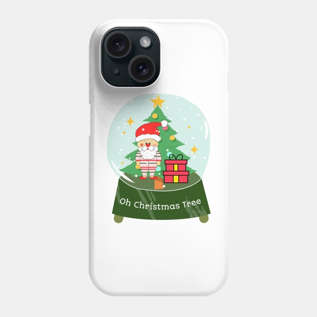 OH Christmas Tree Santa Claus Snowglobe Phone Case by SartorisArt1