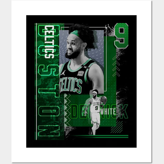 Derrick White Basketball Design Poster Celtics T-shirt