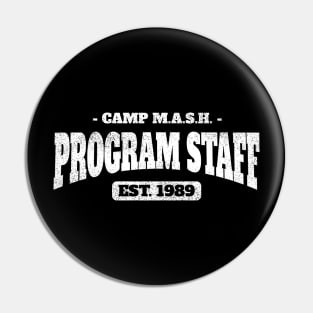 Program Staff Mash Varsity White Pin