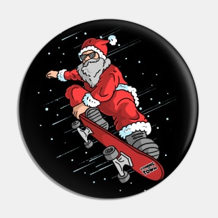 Skater Santa Pin