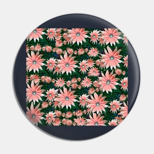 Pretty Pink Flowers Pattern Pin