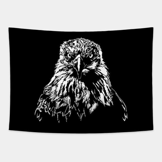 Proud Bald Eagle Tapestry by wilsigns