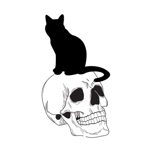 cat and skull T-Shirt