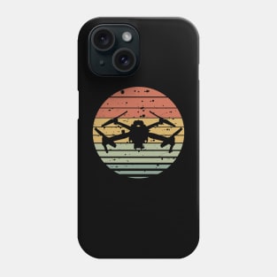 Flying Drone (against vintage sunset) Phone Case