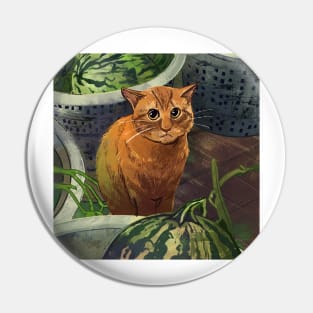 Melon Protector (Cat) Pin