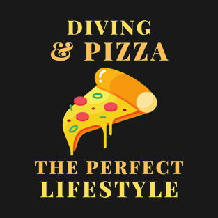 diving and pizza lifestyle T-Shirt