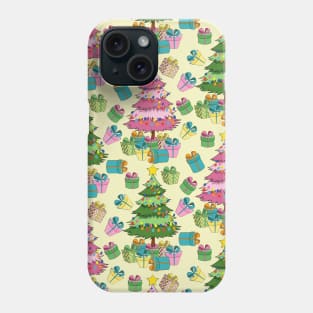 Christmas Trees And Gifts Pattern Phone Case