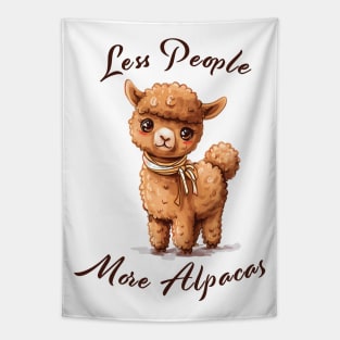 Less People More Alpacas Tapestry