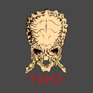 Predator skull and red signs T-Shirt