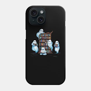 Ghosts Reading Books Phone Case