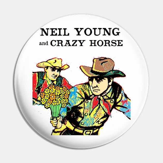 Neil Young and Crazy Horse Pin by Stubbs Letterpress