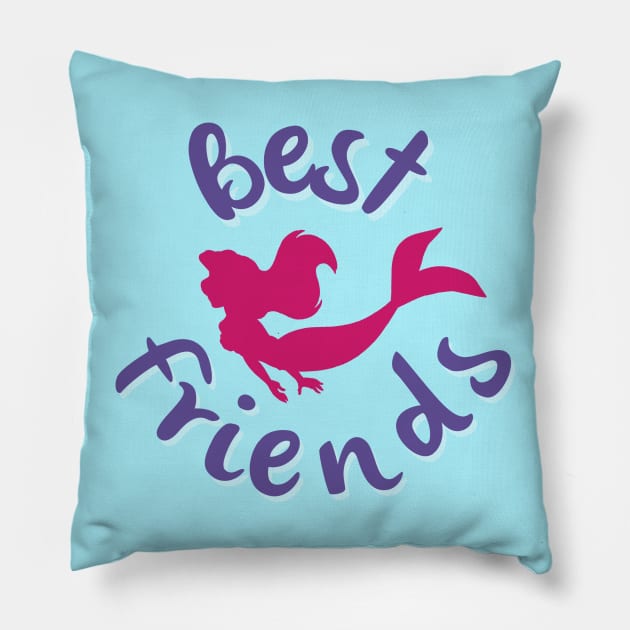 Little Mermaid Ariel Best Friends Pillow by Minniemetees