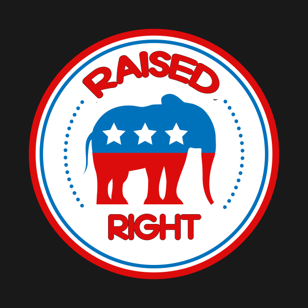 Raised Right Conservative Republican Elephant by WalkingMombieDesign