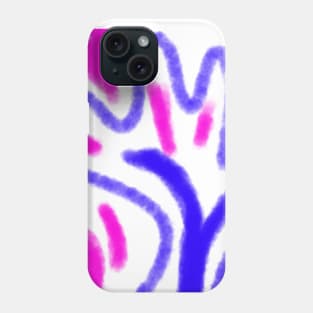 pink blue abstract texture watercolor design Phone Case