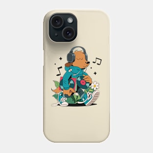 Chill and Groovin' Vinyl Dog Phone Case