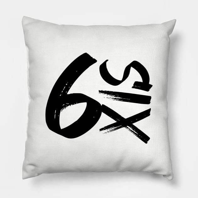 Number 6 Birthday Pillow by LisaLiza