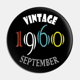 1960 September Vintage Pin