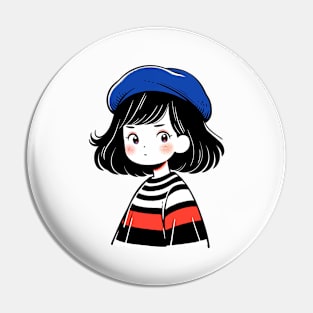 Kawaii girl anime Pin