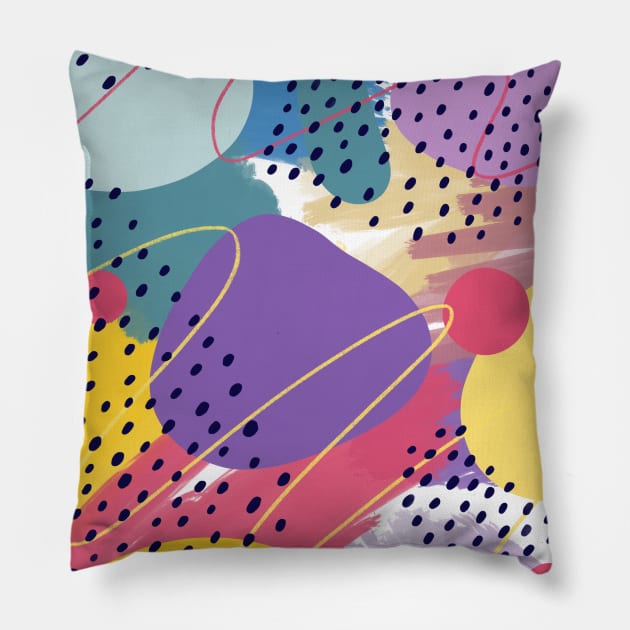 Contemporary Abstract Pattern Design Pillow by BryGraphicDesign
