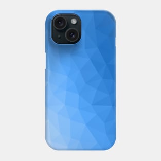 Light blue gradient geometric mesh pattern Triangle Phone Case