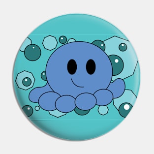 Bubbly Happy Octopus Pin