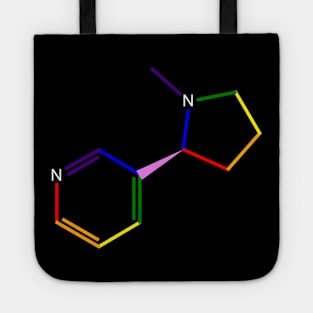 Nicotine Rainbow Molecule Chemistry Tote