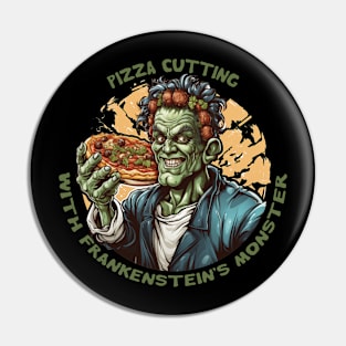 Frankenstein's Monster as Pizza Chef Pin