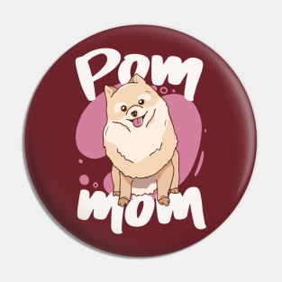 Pom Mom // Cute Pomeranian Mom Cartoon Pin