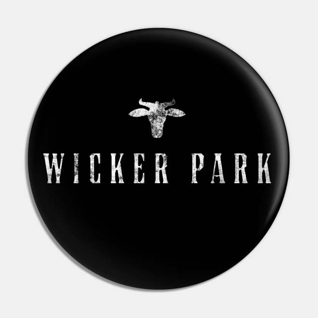 Wicker Park Vintage Gurgoyle Fountain Design Chicago Pin TeePublic