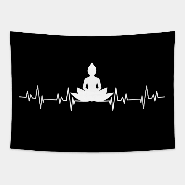 Buddha Heartbeat Tapestry by Bellinna