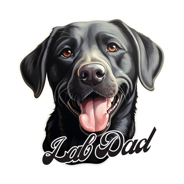 Black Labrador Retriever Dad T-Shirt - Dog Lover Gift, Pet Parent Apparel by Baydream