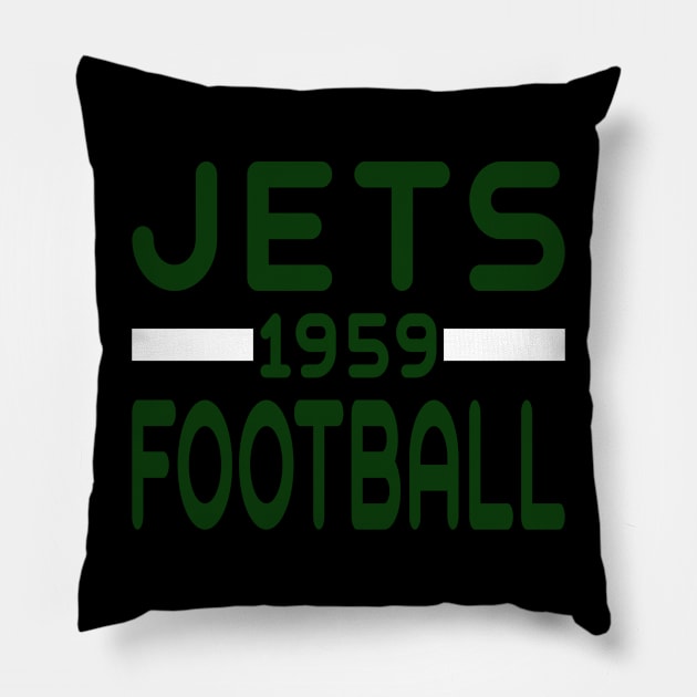 Jets Football 1959 Classic Pillow by Medo Creations