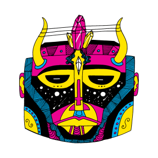 CMYK African Mask No 8 T-Shirt